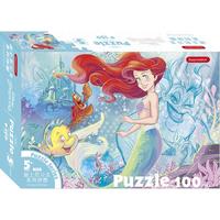 迪士尼(Disney)100片儿童拼图玩具 美人鱼公主白卡拼图(古部盒装)