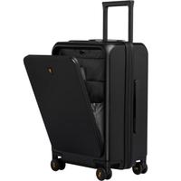 LEVEL8 地平线8号 行李箱旅行拉杆箱20英寸男女商务登机箱前开盖万向轮密码箱黑色