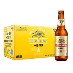 麒麟 一番榨 黄啤酒330ml*24瓶 清爽口感京东自营