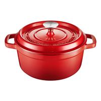 炊大皇 珐琅锅铸铁锅家用炖锅砂锅汤锅焖烧锅不粘锅电磁炉燃气煮锅24cm 红色 24cm