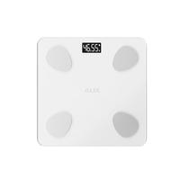AUX奥克斯体重秤体脂秤家用宿舍人体小型电子精准智能耐用充电称重计 体脂秤白色【电池款】