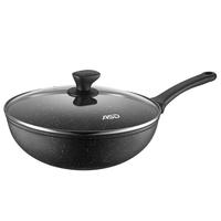 爱仕达（ASD）新不粘麦饭石色炒锅30cm平底电磁炉通用炒菜锅CL30S31WG 新不粘锅1-5口人30cm