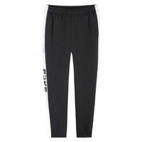 鸿星尔克儿童裤子男童秋季长裤舒适亲肤儿童运动裤女童针织裤 正黑/梦幻粉-女童 150