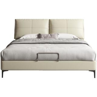 喜临门 头层牛皮软床 软包床头主卧室床1.8米双人大床 尼亚pro云雾米 云雾米