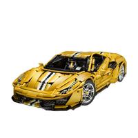 CaDA 咔搭 C61057 法拉利 488 1:8 黄色 积木模型