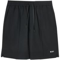 杰克·琼斯(JACK&JONES)男装25年休闲短裤男士夏季外穿凉感五分裤中裤宽松泡泡纱沙滩裤 E40黑色 XS (165)