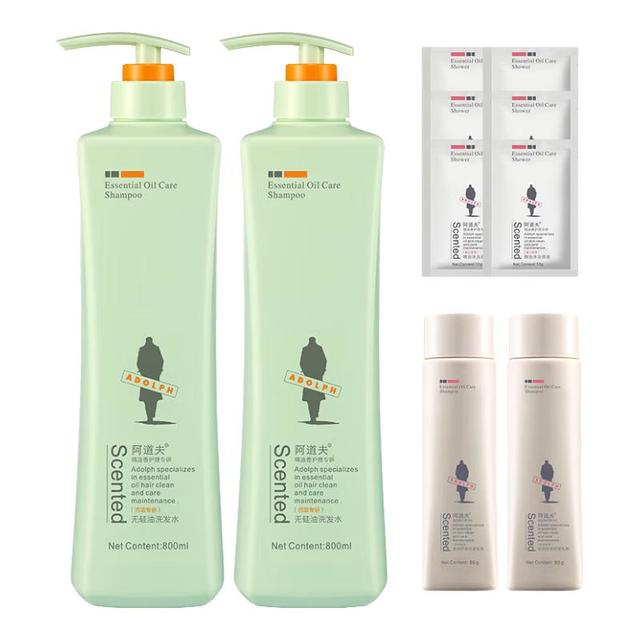阿道夫 无硅油洗发水800ml*2瓶