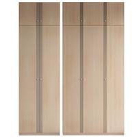 全友家居现代简约大衣柜组合款主卧室靠墙成品衣橱衣服收纳储物家具 【原木色】二门衣柜