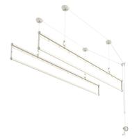 HOTATA 好太太 D-1128 手摇晾衣架 4杆款 2.4m 米兰白/抹茶绿