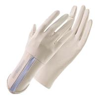 佳烜防晒手套男女薄款冰丝夏季防紫外线透气速干骑行开车防滑遮阳手套 米白色【加长款】可漏指触屏