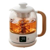 小熊（Bear）煮茶器煮茶壶养生壶 喷淋式玻璃蒸茶器煮茶烧水一体黑茶花茶恒温水壶电水壶0.8升容量ZCQ-A08W2