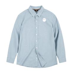 马登 男士长袖衬衫 TS2301066 浅蓝灰 L