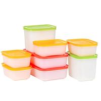 Tupperware特百惠 新冷冻保鲜8件套雪影冷藏冷冻保鲜盒冰箱食品级收纳盒保鲜礼盒装 8件套（0.45L*4+1.1L*2+1L*2）