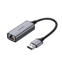 UGREEN 绿联 CM209 免驱铝壳款 USB-A转RJ45 0.1m 灰色