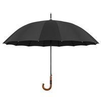 左都（ZUODU）雨伞男晴雨两用伞女长柄自双人大伞车载雨伞雨具商务男士直杆伞 【商务黑】原木弯钩+加大伞面