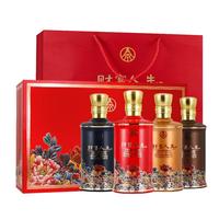 WULIANGYE 五粮液 财富人生 花开富贵 52%vol 浓香型白酒 500ml*4瓶 礼盒装