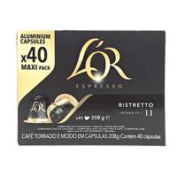 L'OR法国黑咖啡胶囊 强度11- 芮斯萃朵40粒 适用雀巢Nespresso