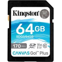 Kingston 金士顿 SDS SD存储卡 64GB(UHS-I、V30、U3)+MLP读卡器