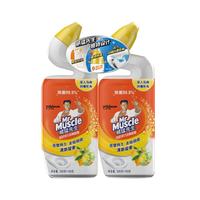 威猛先生(Mr Muscle)洁厕剂 洁厕液 洁厕灵 厕所马桶清洁 家用厕所除垢去渍去异味除菌 薄荷清香 750g*2