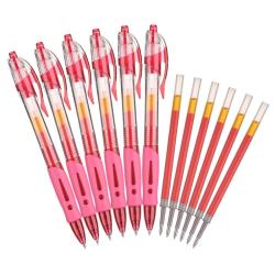 晨光 HAGP1041 按动中性笔 红色 0.5mm 6支装+中性笔替芯 6支装