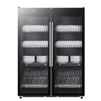 德玛仕（DEMASHI）商用消毒柜 双开门紫外线立式大容量 星级消毒烘干餐饮酒店餐厅食堂饭店厨房餐具茶杯茶水消毒碗柜 机械款丨50-100人 智能触控丨50-100人