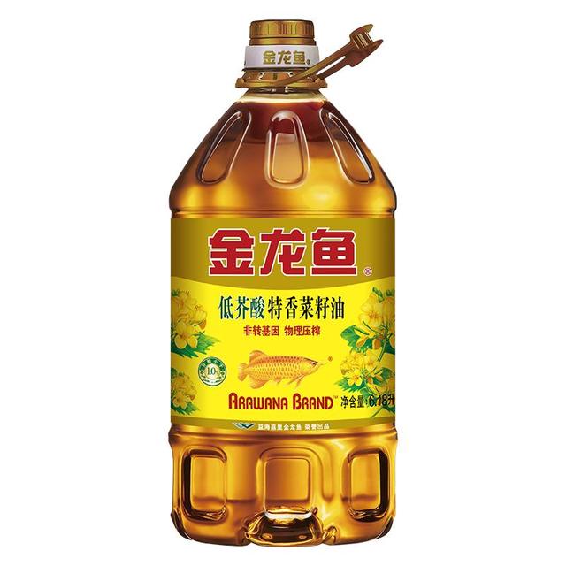 今日必买：金龙鱼 食用油 非转基因 特香低芥酸菜籽油6.18L 特香菜籽油6.18L