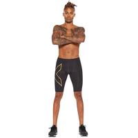 2XU Light Speed系列裤男 MCS梯度压缩专业马拉松跑步速干紧身裤 黑/黑反光logo L