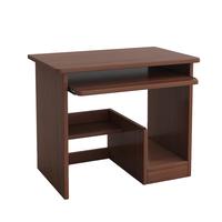 普派电脑桌小户型实木板床边桌小型桌子卧室省空间家用窄款学习桌 加宽款【生态实木】深胡桃色80CM 【实木生态板】单桌+钢架椅