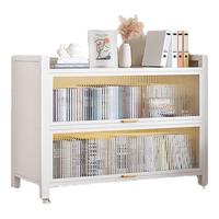 星都钢制书柜防尘书架家用客厅储物柜展示柜铁艺置物架二门100*35