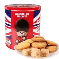 ZEK 曲奇饼干蛋卷英伦小熊铁罐装 休闲零食团购 600g