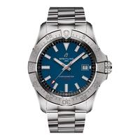 百年灵(BREITLING)【礼】复仇者自动机械腕表男士手表蓝色42瑞士机械表 蓝色钢带42-折叠扣