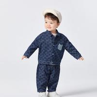 男童秋装套装宝宝两件套洋气牛仔服帅气潮酷