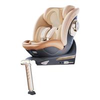 elittileS8鲸智能通风加热汽车儿童座椅婴儿车载用0-8岁360旋转 流金琥珀-升级版【语音智控版】