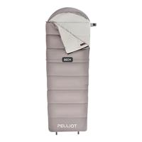 伯希和（Pelliot）户外睡袋成人冬季四季羽绒棉露营隔脏保暖16503051岩石灰1.2KG 【岩石灰】可拼接连帽 【左拉链】1.2KG