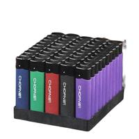 超凡一次性打火机明火整盒五色塑料磨砂普通家用订做印字广告 【明火】CF1磨砂 50支