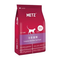 美兹 玫斯（metz）猫粮无谷天然猫粮成猫幼猫全阶段鲜肉孕猫全价奶糕猫粮 玫斯无谷鲜肉全猫粮10KG