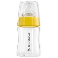 美德乐(Medela)宽口奶瓶 玻璃奶瓶储奶瓶150ml(适用于0-3月)