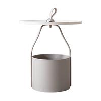 慕思（de RUCCI）茶几客厅 奶油风小户型阳台圆茶桌迷你小桌子圆茶几 百搭圆边小茶几 桌面直径45cm