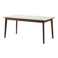 原始原素实木岩板餐桌小户型餐厅简约现代吃饭桌子黑胡桃色餐桌1.2米P3111 黑胡桃色-单桌