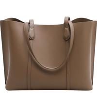 薇妮 VINEY 女士牛皮托特包 796745 烟灰色 大号