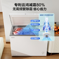海信 Hisense300升家用单温全冷冻卧式冰柜大容量节能减霜商用冷柜 珍珠白