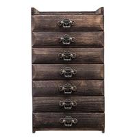 容山堂 重烧七层实木茶盒 23.3*22.8*41.2cm