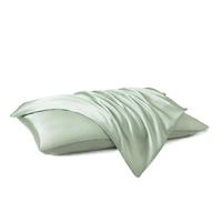 京东京造 丝绸纯色枕套 湖绿