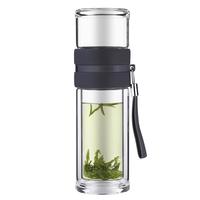 FUGUANG 富光 泡茶师系列 G1609-SH-240 双层玻璃杯 240ml 灰色