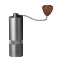 Mongdio手摇磨豆机手磨咖啡豆研磨机小型磨粉器 CNC五角钢芯灰色+量勺+毛刷