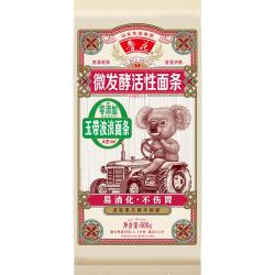 鲁花 经典 考拉 玉带波浪挂面600g 宽面 爽滑软弹 纯真麦香 面条