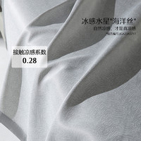 水星家纺凉感冰丝凉席A类夏季凉席宿舍夏天席子床品25年 可水洗提花冰丝席【A类标准+海藻抑菌】霜灰色