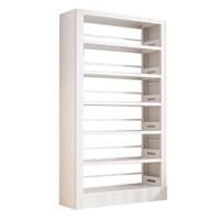 建耀钢制图书馆书架落地置物架儿童书柜铁艺储物货架客厅家用 0.6米长主架【防倒加厚冷轧钢】 六层2.0m高0.3m深【家用主推款】