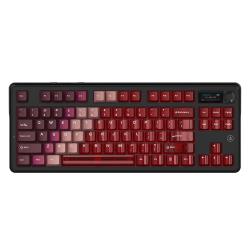 黑爵 MK87 三模无线 Gasket结构 TFT屏幕+旋钮 赤焰红 火龙果轴 机械键盘