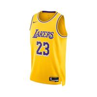 NIKE 耐克 洛杉矶湖人队男子篮球服 DN2009-733 阿马里洛黄/勒布朗·詹姆斯23 XL